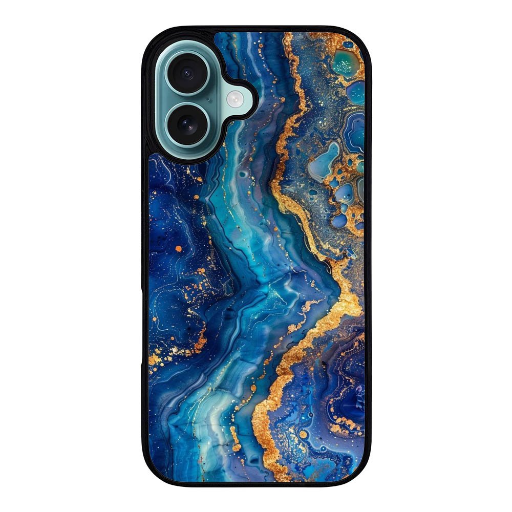 BLUE & GOLD DL00015 iPhone 16 Plus Case Cover