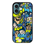 BLUE DOODLE DL000214 iPhone 16 Plus Case Cover