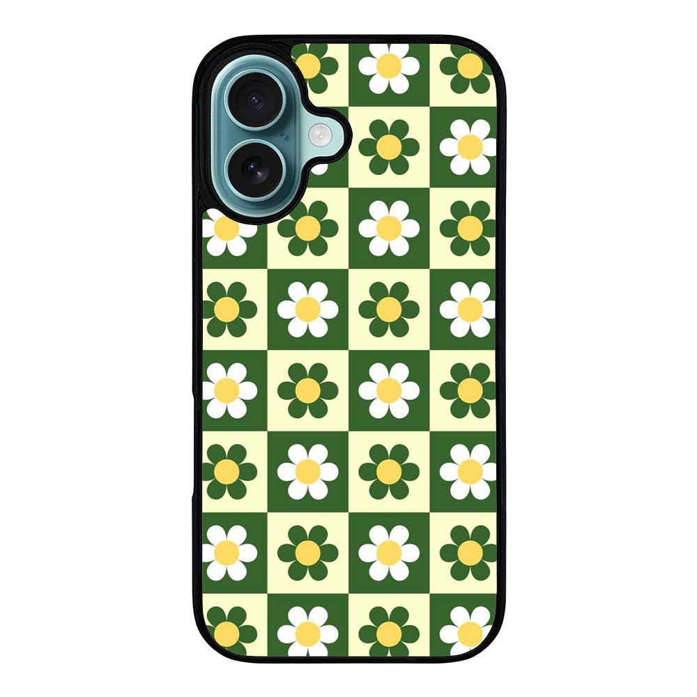 CHECKERBOARD FLOWER NA00601 iPhone 16 Plus Case Cover