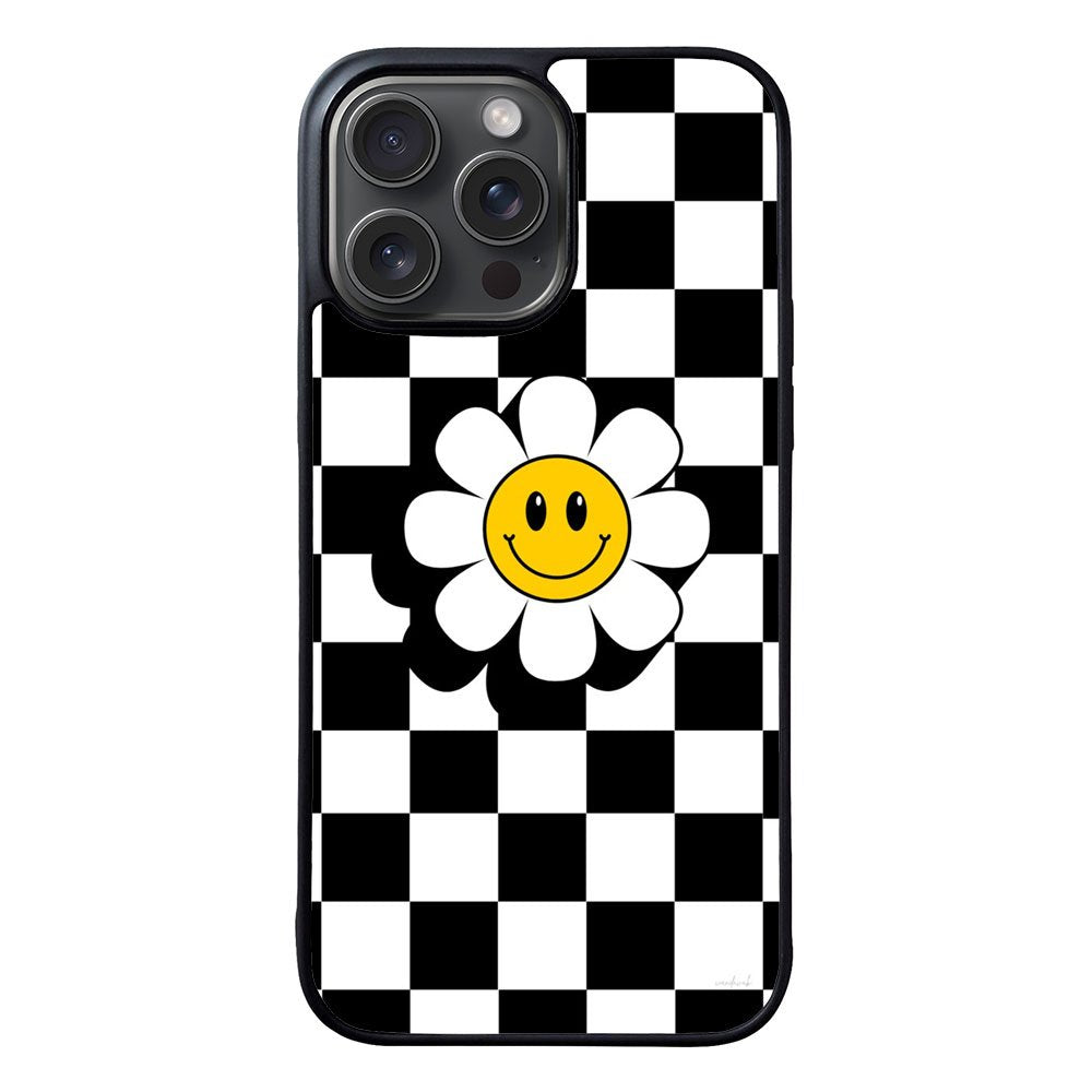 CHECKERBOARD FLOWER NA00603 iPhone 16 Pro Case Cover