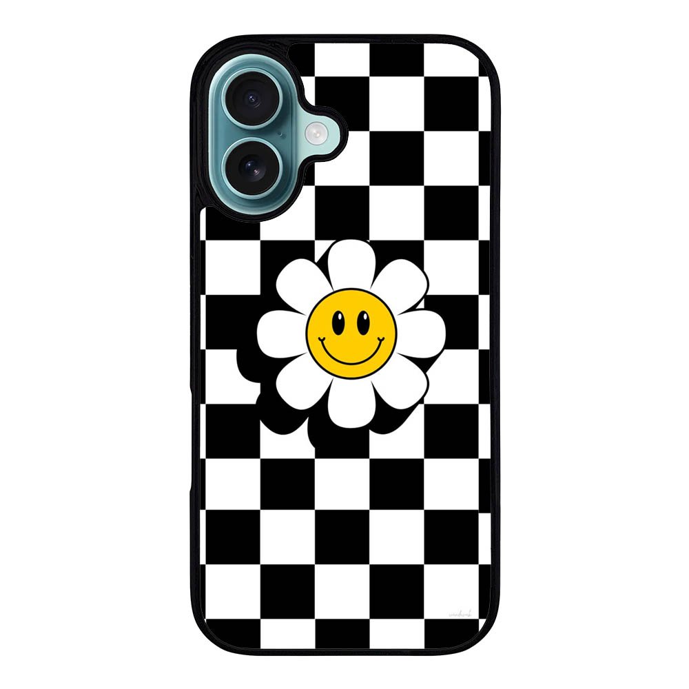 CHECKERBOARD FLOWER NA00603 iPhone 16 Case Cover