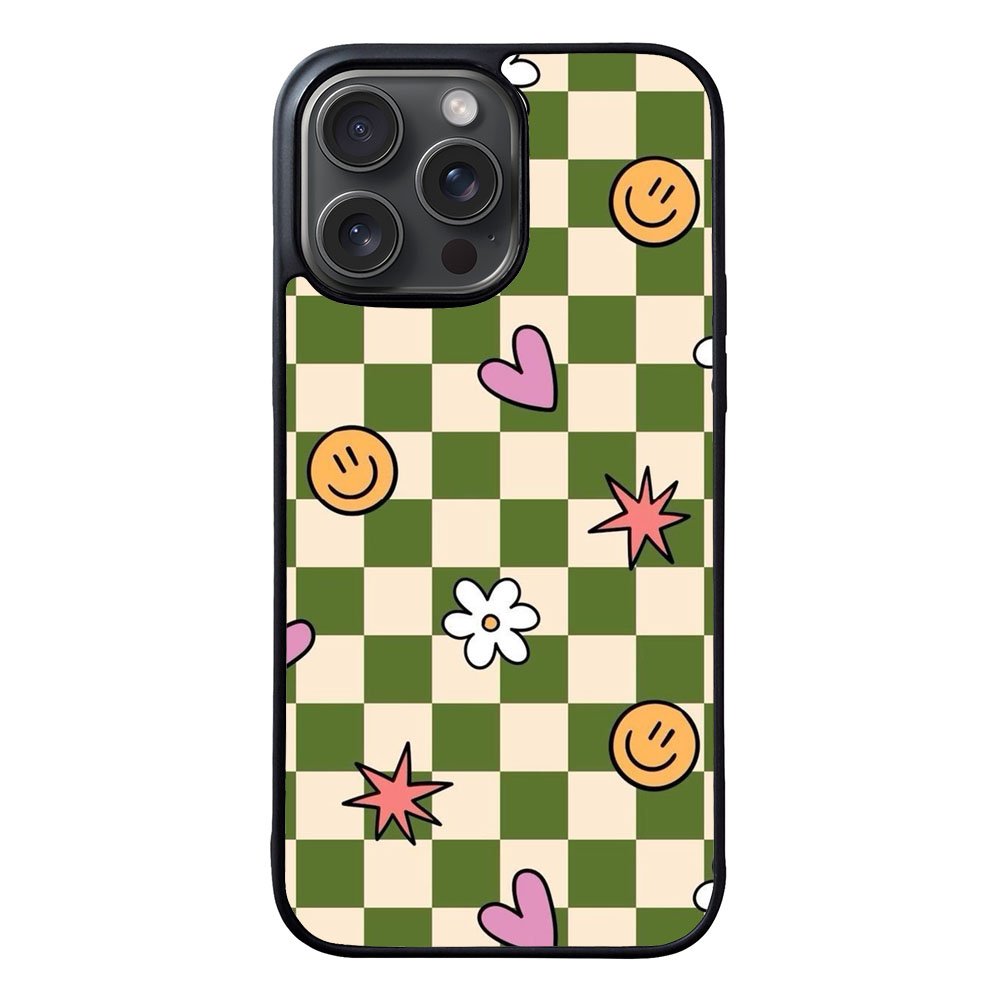 CHECKERBOARD FLOWER NA00605 iPhone 16 Pro Case Cover