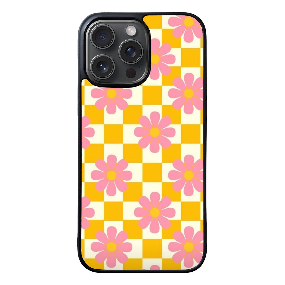 CHECKERBOARD FLOWER NA00607 iPhone 16 Pro Max Case Cover