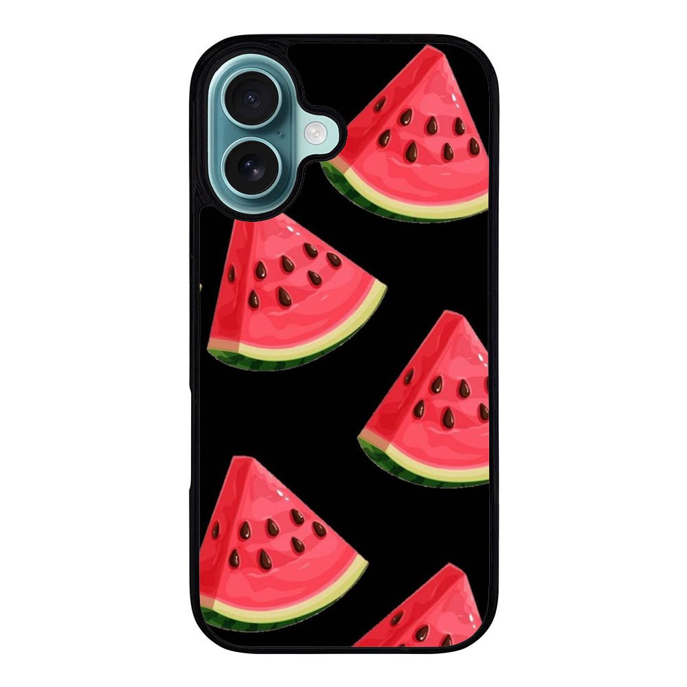 Black background Watermelon RH0254 iPhone 16 Plus Case Cover